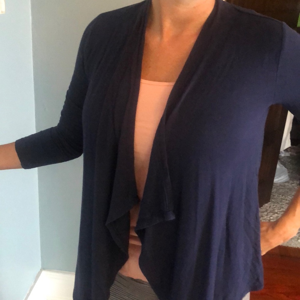 Old Navy (10-12) large cotton polyester blend. Navy blue casual sweater